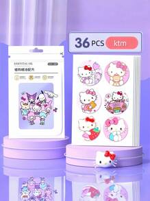 Sanrio 36/72/108pcs Sanrio Long-Lasting Mosquito Repellent Stickers. These Stickers Can Be Attached To Clothes, Backpacks, And Tents. They Are Portable And Protective For Outdoor Camping And Travel. The Colorful Cartoon Animal Patterns Are Eye-Catching And Cute. They Are Gentle, Suitable For Mosquito Repellent In Spring And Summer, Baby Park Outings, And Night Outdoor Insect Prevention School Supplies,Back To School