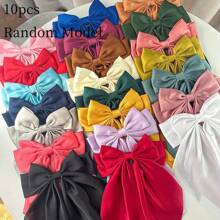 1pc /Multi-Piece Set Large Any Color Silky Soft Satin Ladies' Bow Hair Accessories – Large Bow Clips, Bow Hair Clips, Women's Hair Hoops French Hair Accessories, Hair Clips, Women's Accessories, Hair Accessories
