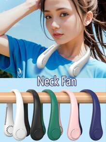 Neck Hanging Fan, Portable Outdoor Neck Fan, Must-Have Outdoor Sports Cooling Fan, 3-Speed Adjustable 800mAh Mini Slouchy Fan, Neckband Bladeless Rechargeable 360° Adjustable Cooling Air Conditioner, Outdoor Student Quiet High-Volume Cooling Device, Gift/Valentine's Day Gift/Girlfriend/Easter/Men/Women/Multiple Colors Birthday Gift