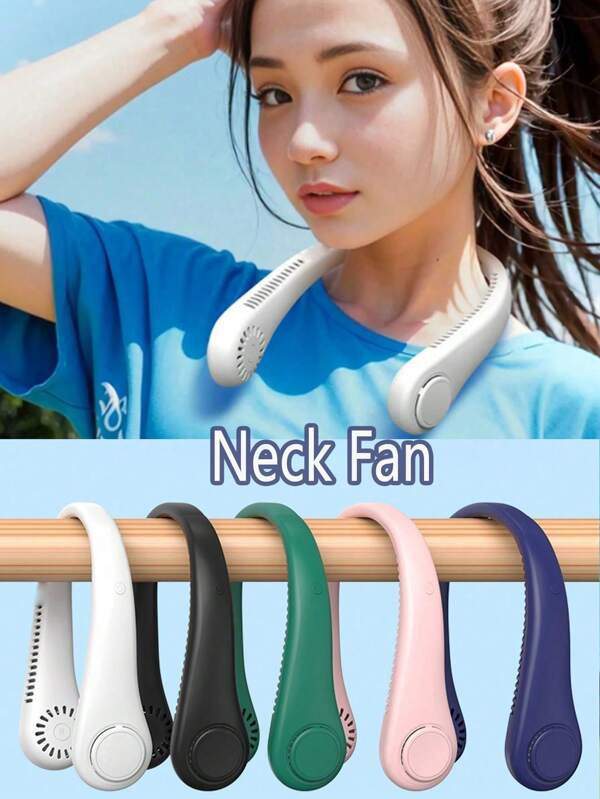 Neck Hanging Fan, Portable Outdoor Neck Fan, Must-Have Outdoor Sports Cooling Fan, 3-Speed Adjustable 800mAh Mini Slouchy Fan, Neckband Bladeless Rechargeable 360° Adjustable Cooling Air Conditioner, Outdoor Student Quiet High-Volume Cooling Device, Gift/Valentine's Day Gift/Girlfriend/Easter/Men/Women/Multiple Colors Birthday Gift