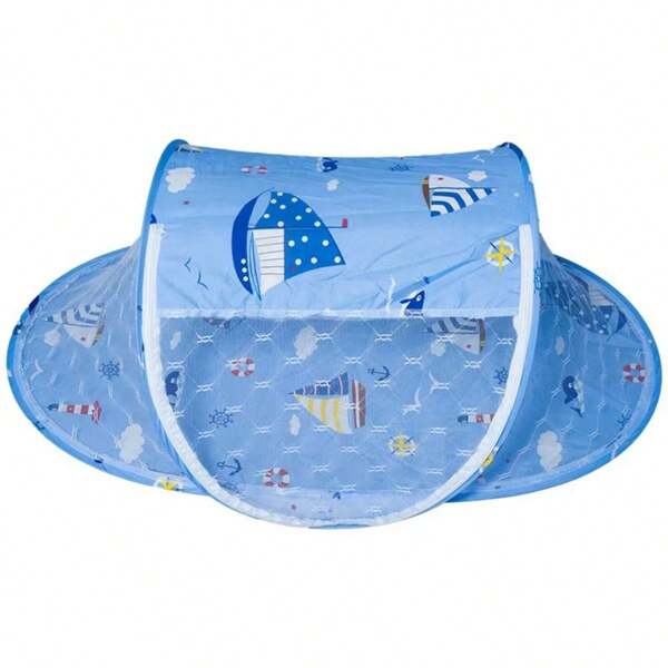 Kids Mosquito Net Tent - Alloy Frame Portable Sleeping Canopy - Foldable Pop-Up Anti-Mosquito Net For Ages 3 To 6 - Polyester Mesh With Enhanced Features