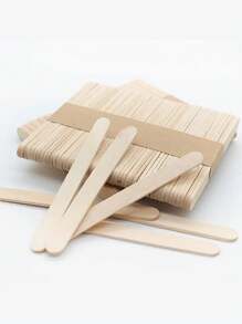 50 piezas de palitos de madera viejos para paletas, moldes de palitos de helado, barras de helado casero de madera, palitos de madera de colores para manualidades de niños, suministros de manualidades para actividades entre padres e hijos