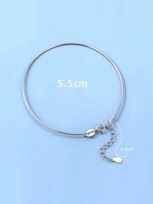 1pc Minimalist Sterling Silver Adjustable Jewelry Making For DIY Bangle Jewelry Making
