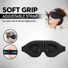 1pc Sleep Mask, 3D Deep Contoured Eye Mask Sleeping For Men And Women, Suitable Side Sleeper, 100% Light Blocking Blindfold & Eye Cover, Soft Comfort Eye Shade For Night Shift Travel Yoga Nap