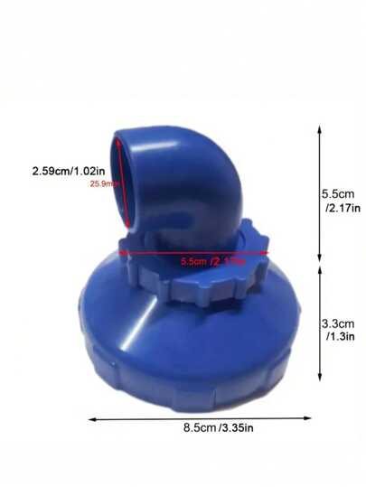 Boquilla de entrada de piscina giratoria 360 grados apta para tubos de 32mm y 38mm, accesorio de ventilación de plástico azul