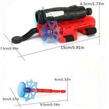 1pc Web Shooter Gauntlet Toy Set, Includes Shooter, 3 Refill Cartridges, 2 Straps, Glove, Web - Suitable For Pranking Friends, Party Entertainment, Stress Relief, Fun Birthday/Holiday Gift - Transmitter - View 2