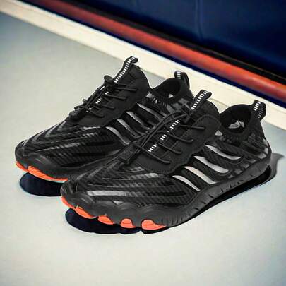 L.S.W.P 男士休闲轻便速干水鞋，透气防滑赤足鞋，适合户外沙滩冲浪水上运动和室内健身、举重、瑜伽，男女通用，四季皆宜