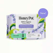100% Organic Cotton Cover Calming Herbal Infusion Long Liners - 30ct - 1 - 查看 3