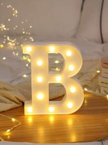 1pc Letter Lights For Holiday Party Decor, Children's Room Decor, 26-Piece English Alphabet & Numbers LED Decorative Light, BABY Anniversary, 6.3inch/16CM, Birthday Decoration And Gift, Holiday Decor And Party, Wedding Decoration, Home Bedroom Decor, Living Room/Gathering Decor, Camping, Warm White Lighting