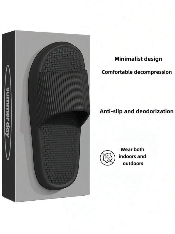 صندل إيفا، تصميم بسيط عصري، مصنوع من مواد ناعمة مريحة وقابلة للتنفس، مقاوم للتآكل وللروائح الكريهة، مناسب للاستخدام الداخلي والخارجي للرجال، أحذية الحمام