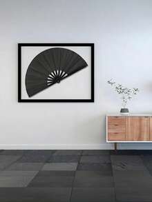 1 件大号折叠手扇，优质面料狂欢扇，黑色尼龙布 Clack 手持扇，可折叠工艺手扇，适用于靴子落地手扇，清凉装饰，俱乐部舞会，怪异酒吧，家居装饰配件，女士和男士舞蹈爱好者派对礼物 - 彩色 - 查看 7