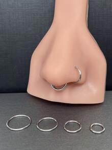 18G Minimalist Septum/Nose Rings Hoop Earrings – 6-12mm Lobe/Helix/Daith/Inner Conch Earrings - دائرة مفردة ومزدوجة - مشاهدة 5