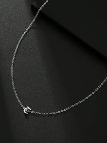 suteyi 14K 镀金阿拉伯字母项链，侧边字母项链，阿拉伯珠宝，生日礼物，送给他的礼物 - 彩色 - 查看 14