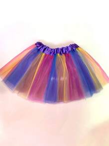 6-lagiger Tüllrock, Regenbogen 30cm Ballettrock, Partykostüm Tüllrock, Karneval Weihnachten Halloween Geschenke, geeignet für Outdoor, Party, Cosplay, Ballett, Laufen, Prinzessinnen-Hochzeit, geeignet für 3-12 Jahre alt