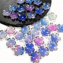 50 piezas de flores de cuentas acrílicas de 19mm que se pueden usar para hacer diversos accesorios de moda DIY