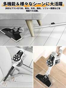 YOMA N3 Cordless Vacuum Cleaner, Wall Mounted, Stick Cleaner, Ultra Lightweight 1kg, 20Kpa Powerful Suction, 45 Minutes Continuous Operation, Multiple Filters, Quiet, Easy To Operate, Washable, Suitable For Cars, Floors, Stairs, Sofas, Gap, Wall Edges, Etc. - Japan A Type Plug(100V) - View 7