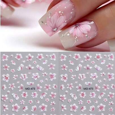 2 pezzi Fiori di camelia rosa aurore, fiori olografici em, mazzolino da masticare floreali, decorazioni per unghie, applicare una piastra di smalto trasparente o caat sulla superficie, e i tuoi nails saranno più belli e duraturi