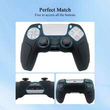1 Set Controller Protective Case + 2 Joystick Caps, Non-Slip Textured Design, Anti-Slip, Anti-Sweat, Anti-Scratch, Enhances Gameplay Experience - Multicolor - View 4