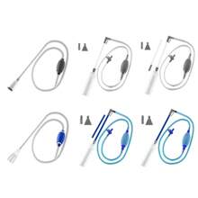 1 Set di accessori per acquario, comprende scambiacqua, pompa per l'acqua, tubo di sifone, cambiatore d'acqua manuale e aspiratore di rifiuti - grigio/blu - 1,5m/2,6m/3m