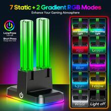 Ladegerät für Controller, 9 RGB-Beleuchtungsmodi, Ladestation für /Switch OLED Controller, Ladeanzeige, 4 Controller gleichzeitig laden, inkl. USB-C-Ladekabel