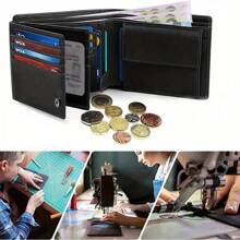 Męski wielofunkcyjny, ultracienki portfel blokujący RFID z 15 przegródkami na karty kredytowe, wykonany ze sztucznej skóry. Formalne/biznesowe pomysły na Walentynki