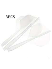 3 Pieces70% Clear Soft Dart Tails – One-Piece Design For 2BA Thread | 4-Feather Conjoined Leaf, High-Performance Dart Flight Accessories | Ideal For Precision Dart Play