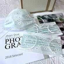 30pcs Cherry Blossom Print Breathable Mesh Face Masks - Elastic Retro Style For Spring Summer Autumn, Unisex Adults & Multiple Colors, Japanese Korean Fashion Series, Outdoor Casual Wear, Durable Elastic Band, Lightweight Fabric