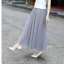Black/White High Waist Tulle Skirt - 90cm Layered Net Underskirt With Lace Trim, Fluffy Tutu Skirt For Wedding Bridesmaid Cosplay Party Performance (L Size)