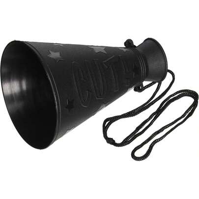Beistle Action Cut Megaphone Awards Night Decorations, Costume Accessory, Party Prop, 6", Black