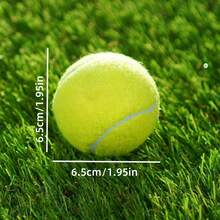 1pc Customized Tennis Ball, 3 Design Options, Made Of Thickened Fiberized Felt, High Elasticity Containing Synthetic Fiber, Durable Training Tennis Ball, Ideal For Tennis Team Captain Souvenirs Or Season-End/Holiday Gifts - Fluorescent Yellow (1) - View 4