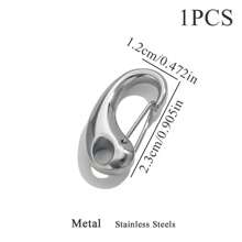 1pc Stainless Steel D-Shape Lobster Clasp DIY Necklace Bracelet Panty Chain Bag Chain Jewelry Making Materials