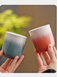 1pc 200ml Ceramic Kiln-Changed Mug, Household Water Cup, Breakfast Cup, Milk Cup, Drinking Cup, Couple Cup, Latte Art Cup, Espresso Cup, Creative Office Visitor Tea Cup