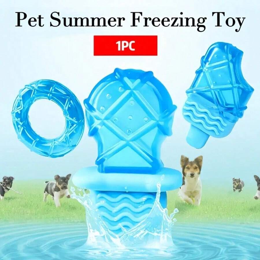 1PC Cooling Dog Chew Toy, Summer Fresh TPR Pet Teeth Cleaning Toy - Reusable Freezable Water Dog Toy For Outdoor Pool Parties & Heatwave Relief