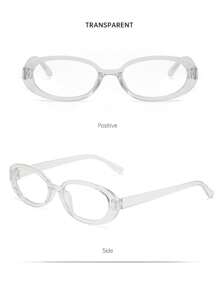 1 par de nuevas gafas vintage de montura pequeña y ovalada para adolescentes, adecuadas para uso diario