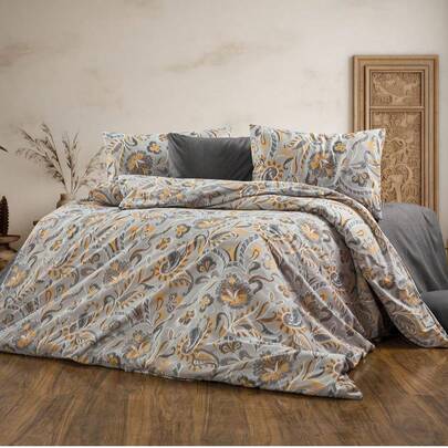 MADE IN TURKEY – Cotton Blend Duvet Cover Set – 70% Cotton 30% Polyester – Single, Double And King Size Options – Includes Duvet Cover, Sheet And Pillowcase – Soft, Breathable & Durable Bedding Set Single Size: 160x220 Cm Duvet Cover, 160x240 Cm Sheet, 1 Pillowcase (50x70 Cm)  Double Size: 180x220 Cm Duvet Cover, 220x240 Cm Sheet, 2 Pillowcases (50x70 Cm)  King Size (Battal): 200x220 Cm Duvet Cover, 220x240 Cm Sheet, 2 Pillowcases (50x70 Cm)