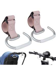 1pc Multi-Function Stroller Hook - No Adhesive, With Wheel And Hook And Loop, Used As Shopping Bag & Handbag Holder, Made Of Durable Plastic, Lightweight And Stable, Convenient For Shopping And Travel - Perfect Gift For Parents
