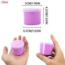 70ML Stretchy Butter Slime Fluffy, Lollipop Donut Scented Charms Slime Kit, Non-Sticky Polymer Clay, For Christmas Plasticine Slime Party Toy