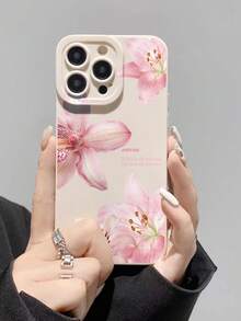 1 Piece Fashion Phone Case Does Not Include Lanyard Or Stand. Pink Floral Fashion Shockproof 1 Unit Perforated Straight Edge Bible Verse Phone Case Pink Floral Painted Thick Protective Compatible With 16/11/16pro/16plus/16promax/16e/15Promax/13/14/12/XS/XR/7G/8P Compatible With Galaxy S25/S25Plus/S25Ultra/A16/A36/A26/A56/A50/A12 Waterproof Drop Resistant Scratch Resistant Spring Gift Birthday Anniversary Party Case - 彩色 - 查看 5