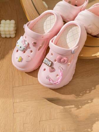 Sanrio Sanrio Characters Print Dikke Zool Outdoor Strandklompen Voor Meisjes