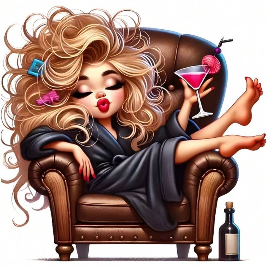 1/2/3 piezas Parches con diseño de copa de vino para mujeres - Diseño de moda informal de copa de martini con labios rojos y cabello ondulado, lavables para decorar camisetas, jeans, bolsos - Suministros creativos de manualidades DIY