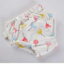 3 pièces Couches en tissu souples et mignonnes avec imprimé de fruits, réutilisables et lavables, culottes d'apprentissage pour bébé, convient aux nourrissons et bambins de 9 mois à 3 ans, pour filles et garçons en cours de propreté