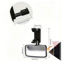 1pc Car Seat Mirror, Car Rear View Mirror For Kids, Baby Observation Mirror For Car, Adjustable Child Observation Mirror,Monitor Your Child Using Car Baby Mirror, Small Size Back Seat Rear-View Mirror For Rear Facing Infant With 360 Degree Rotatable, For Baby Viewing, Perfect For Backseat - Multicolor - View 4