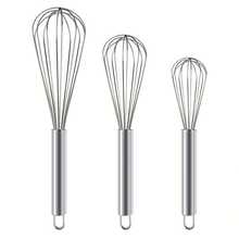 Set 3 Packs,Metal Whisks For Cooking Stainless Steel Whisk,Kitchen Accessories,Kitchen Wisking Tool Balloon Wisk 8" 10" 12" Silicone Whisk For Baking, Whisking, Mixing, Blending - Multicolor - View 17