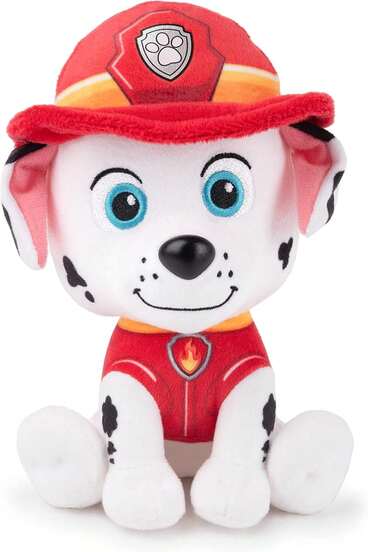  ​​ Sky Blue Pilot Skydiver Plush - Spin Master GUND 6in Rescue Team Stuffed Dog With Silver Wings & Flame Emblem For Kids 1+