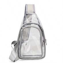 Nueva llegada Bolso de hombro creativo de PVC, bolso cruzado transparente y ligero impermeable para mujeres, moda casual para ir y venir y viajar