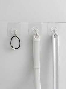 10/20/40/72pcs/Set Transparent No-Trace Adhesive Hooks, Waterproof Suction Cup Wall Hooks For Bathroom, Kitchen And Multi-Surface Storage, Back To School