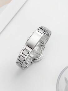 1pc Women Elegant Simple Stainless Steel Quartz Watch, Suitable For Holiday Gift, Women Watch