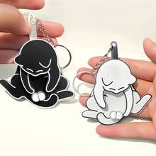 有趣的扭动猫 DIY 钥匙扣,3D 打印恶作剧旋转猫蛋球烦躁玩具钥匙扣,可玩其旋转吊坠背包包饰物,互动感官恶作剧礼物,适合猫咪爱好者朋友、母亲节和派对礼物 - 彩色 - 查看 23