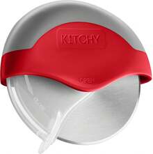 Kitchy Pizza Cutter Wheel With Protective Blade Cover, Ergonomic Pizza Slicer (Green) - Đỏ - Xem 1