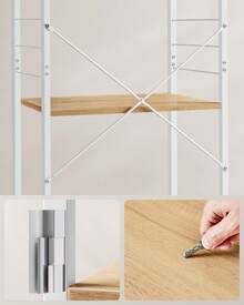 Baker's Racks - Doré Chêne en Blanc Nut - Bekijken 6